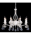 Candelabru  House Templiers,8 x E14, 230V, D.69cm,H.58 cm,Alb