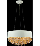 Lampa suspendata Modern Rivera ,6 x E14, D.50, cm, H.26 cm,Alb