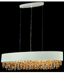 Lampa suspendata Modern Rivera ,6 x E14, D.80, cm, H.20 cm,Alb