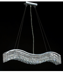 Lampa suspendata Modern Snak ,5 x E14, D.96, cm, H.17 cm,Argintiu II