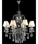 Candelabru Modern Fantasia,8 becuri dulie E14, 230V,D.76cm, H.76cm,Nichel