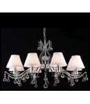 Candelabru Modern Selena,8 becuri dulie E14, 230V,D.86cm, H.53 cm,Crom