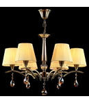 Candelabru Modern Arte,6 becuri dulie E14, 230V,D.58cm, H.42 cm,Bronz