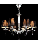 Candelabru Modern Arte,6 becuri dulie E14, 230V,D.58cm, H.42 cm,Crom