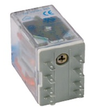 releu fisabil miniatura, 2 contacte comutatoare, 24V, CC