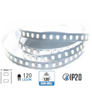 Banda LED - 120 LED-uri/m, alb cald, non-rezistent la apa, 18W/12V