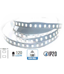 Banda LED - 120 LED-uri/m, alb rece, non-rezistent la apa, 18W/12V