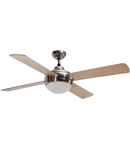 Lustra  cu ventilator 2 becuri E27 3 viteze Cross Nichel 122cmx30-44cm 