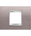 Placa ornament Chorus LUX - METAL - 2 module- BRUSHED ALUMINIUM - CHORUS