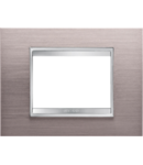 Placa ornament Chorus LUX - METAL - 3 module- BRUSHED ALUMINIUM - CHORUS