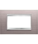 Placa ornament Chorus LUX - METAL - 4 module- BRUSHED ALUMINIUM - CHORUS