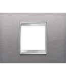 Placa ornament Chorus LUX - METAL - 2 module- BRUSHED STAINLESS STEEL - CHORUS