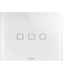 Placa ornament ICE TOUCH - Sticla - 3 SYMBOLS - WHITE - CHORUS