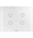 ICE TOUCH Placa KNX - sticla - 4 simboluri - ALB - CHORUS