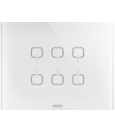 ICE TOUCH Placa KNX - sticla - 6 simboluri - ALB - CHORUS