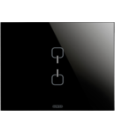 ICE TOUCH Placa KNX - sticla - 2 simboluri - NEGRU - CHORUS