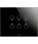 ICE TOUCH Placa KNX - sticla - 6 simboluri - NEGRU - CHORUS