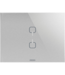 ICE TOUCH Placa KNX - sticla - 2 simboluri - TITANIUM - CHORUS