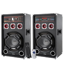 SET 2 BOXE DJ CU 2 MICROFOANE WIRELESS DJ-220