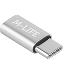 ADAPTOR MICRO USB - USB TIP C M-LIFE