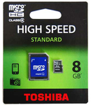 MICRO SD CARD 8GB CU ADAPTOR TOSHIBA