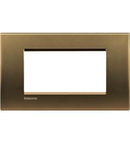 Placa ornament ,4 module, Bronz, living light, BTICINO