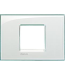 Placa ornament ,2 module, Aquamarine,living light, BTICINO