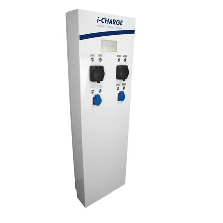 Schrack I-charge public 400 2xt2 11-22kw 2xschuko 3.7kw inox