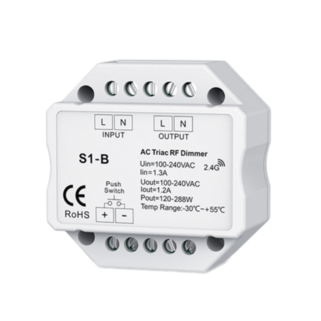 VARIATOR SMART RF 1-CANAL TRIAC (MONTAJ IN CASETA)