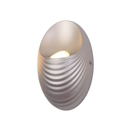 Aplica led perete shell 5w/ 500lm/ 4000k argintie