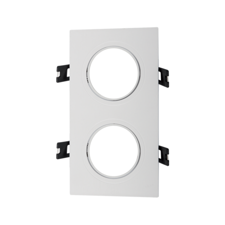 PLASTIC DOWNLIGHT SQUARE DOUBLE 92X172mm WHITE