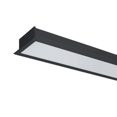 PROFIL LED INCASTRAT S48 24W 4000K 1200MM NEGRU+KIT EMERGENTA