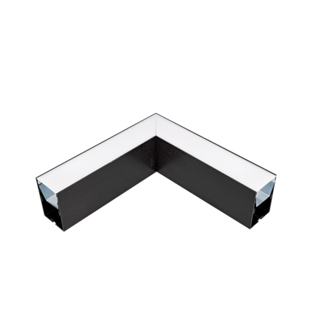 Profil colt l-tip led aplicat negru s48