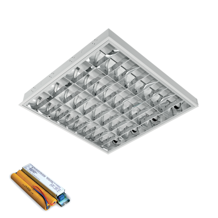 CORP IL. LENA – V CU LED (600MM) 4X9W 6400K INGROPAT 595X295mm CU KIT DE EMERGENTA