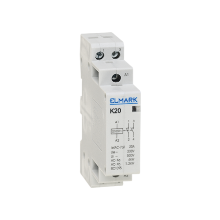 Elmark Contactor modular k20 25a 230 1no+1nc