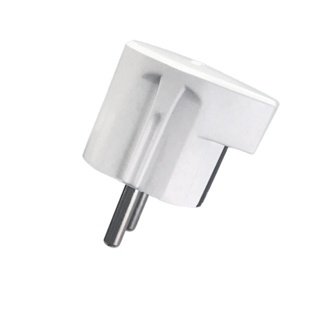 Angle bakelite schuko plug 16a white