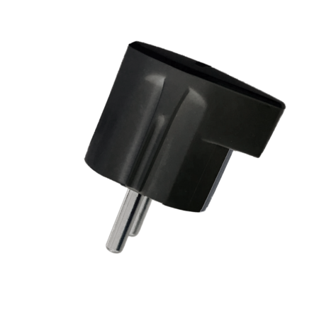 Angle bakelite schuko plug 16a black