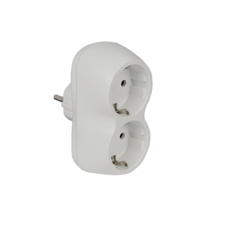 ADAPTOR DUBLU ALB