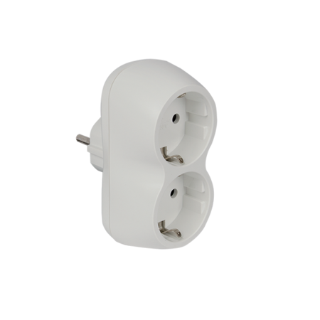 Adaptor dublu alb