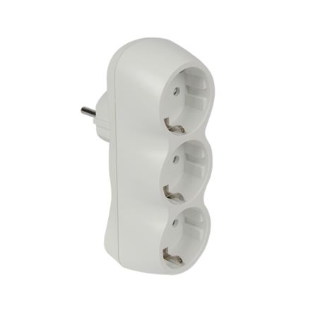 ADAPTOR TRIPLU ALB
