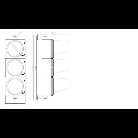 Semafor 3s2-tl-led pc r g v