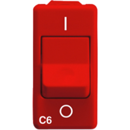 Siguranta automata - for dedicated lines - 1p+n 10a 3ka 6ma characteristic c - 1 module - red - system