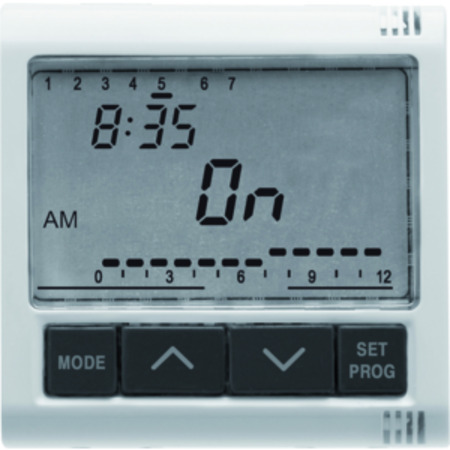 Termostat zilnic / saptamanal - 1 CHANNEL - 2 MODULES - SYSTEM WHITE