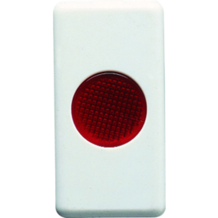 Lampa prezenta tensiune - 12/24/250V - RED - 1 MODULE - SYSTEM WHITE