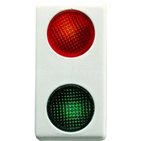 Lampa de semnalizare dubla - 230v - red/green - 1 module - system white