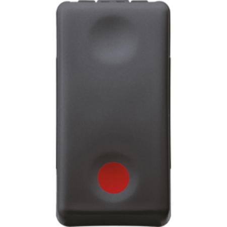 Intrerupator cu revenire 1P 250V ac - NO 10A - AUXILIARES CONTACT NC - STOP - SYMBOL RED - 1 MODULE - SYSTEM BLACK