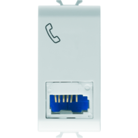 Israeli standard telephone priza - 6 contacts - screw-on terminals - 1 module - white - chorus