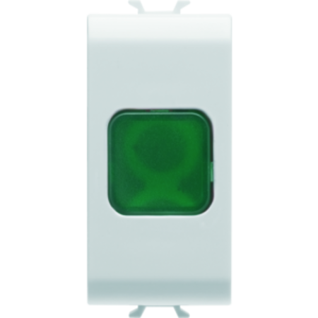 Lampa prezenta tensiune - GREEN - 1 MODULE - WHITE - CHORUS