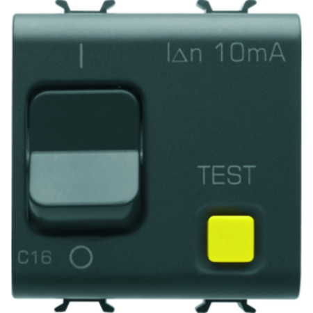 Siguranta automata cu protectie diferentiala - c characteristic - class a - 1p+n 16a 230vac 10ma - 2 modules - black - chorus