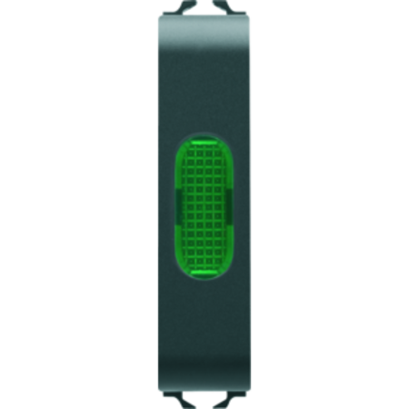 Lampa prezenta tensiune - green - 1/2 module - black - chorus